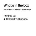 Hp 301 Ink Cartridge Black Ch561Ee