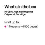 Hp 951Xl Officejet Ink Cart Magenta
