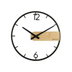 Unilux Circle Wall Clock Bamboo/Blk