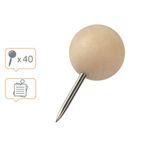 Nobo Noticeboard Wood Push Pin Pk40
