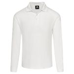 Weaver Long Sleeved Polo White 5Xl