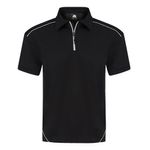 Fireback Wicking Polo Blk/Blk 3Xl