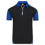 Fireback Wicking Polo Blk/Ro Blu 3Xl