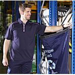 Fireback Wicking Polo Blk/Ro Blu M