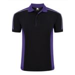 Avocet Polo Shirt Unisex Black/Pur S