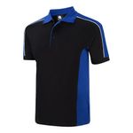 Avocet Polo Shirt Black/Ro Blue Xl