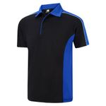 Avocet Wicking Polo Blk/Ro Blu 4Xl
