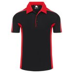 Avocet Wicking Polo Blk/Red 5Xl