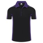 Avocet Wicking Polo Blk/Purple L
