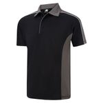 Avocet Wicking Polo Blk/Grh Xl