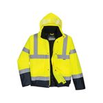 Hi-Vis Cont Winter Bomber Ylw/Navy L