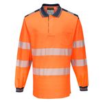 Pw3 Hi-Vis C/C Polo L/S Org/Navy M