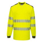 Pw3 Hi-Vis C/C T-Shirt Ls Yw/Blk 4Xl