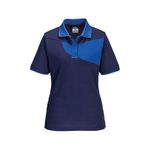 Pw2 Womens Polo S/S Navy/Royal Xs