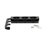 M System Black Triple Bracket Pk2