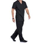 Prof V-Neck Scrub Top Black Xl