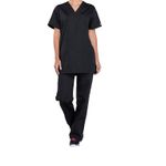Prof V-Neck Scrub Top Black 3Xl