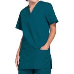 Prof V-Neck Scrub Top Carib Blue L