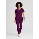One Racer Scrub Top Wine 2Xl