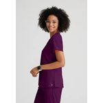 One Racer Scrub Top Wine 2Xl