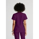 One Racer Scrub Top Wine 2Xl