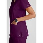 One Racer Scrub Top Wine 5Xl