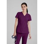 One Pulse Scrub Top Wine 5Xl