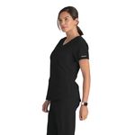 Breeze Womens Scrub Top Black Xxs