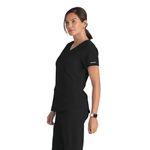 Breeze Womens Scrub Top Black Xl