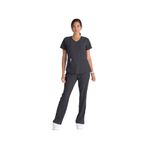Breeze Womens Scrub Top Pewter Xs