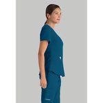 Breeze Womens Scrub Top Bah Blue Xxs