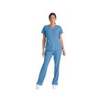 Breeze Womens Scrub Top Ceil Blu Xxs