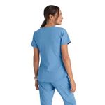 Breeze Womens Scrub Top Ceil Blu Xxs
