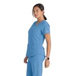 Breeze Womens Scrub Top Ceil Blu S