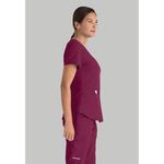 Breeze Womens Scrub Top Wine S