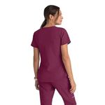 Breeze Womens Scrub Top Wine L