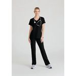 Reliance Womens Scrub Top Black 2Xs