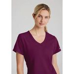 Reliance Womens Scrub Top Wine Xs