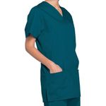 Prof V-Neck Scrub Top Carib Blue M
