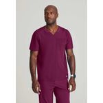 One Velocity Scrub Top Wine 2Xl