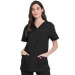 Unisex Scrub Set Top/Trs Black Xl