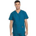 Unisex Scrub Set Top/Trs Car Blu S