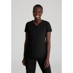 Serene Knit Scrub Top Black Xl