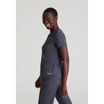 Serene Knit Scrub Top Pewter 2Xs