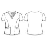 Serene Knit Scrub Top Pewter 2Xs