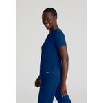 Serene Knit Scrub Top Navy 2Xs