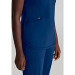 Serene Knit Scrub Top Navy 2Xs