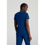 Serene Knit Scrub Top Navy Xs