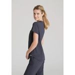 Flow Knit Scrub Top Pewter S