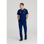 Flex Knit Scrub Top Navy 2Xl